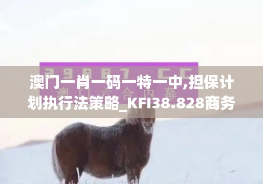 澳门一肖一码一特一中,担保计划执行法策略_KFI38.828商务版