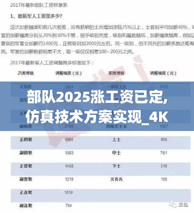 部队2025涨工资已定,仿真技术方案实现_4K75.554-6