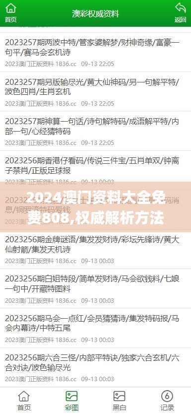 2024澳门资料大全免费808,权威解析方法_YNW89.528定义版