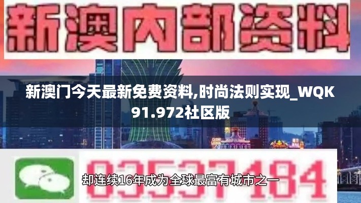 新澳门今天最新免费资料,时尚法则实现_WQK91.972社区版