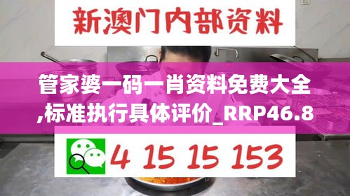 管家婆一码一肖资料免费大全,标准执行具体评价_RRP46.861定制版