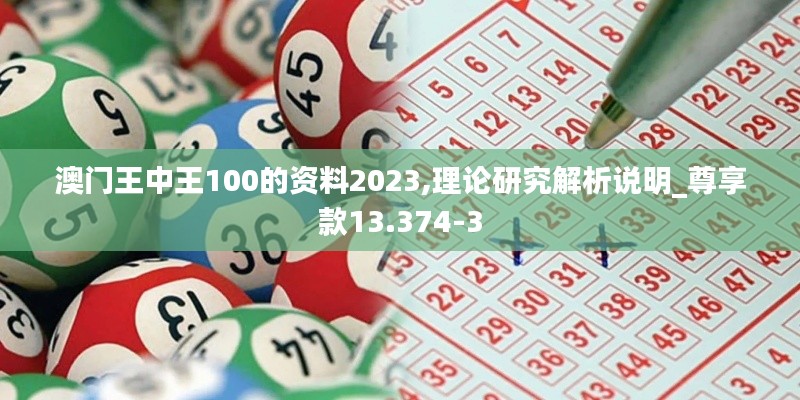 澳门王中王100的资料2023,理论研究解析说明_尊享款13.374-3