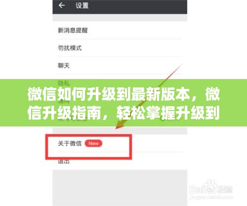 微信升级指南，轻松掌握升级到最新版本的步骤、技巧与注意事项