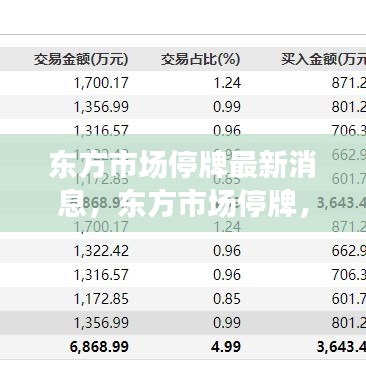 东方市场最新停牌动态及解读