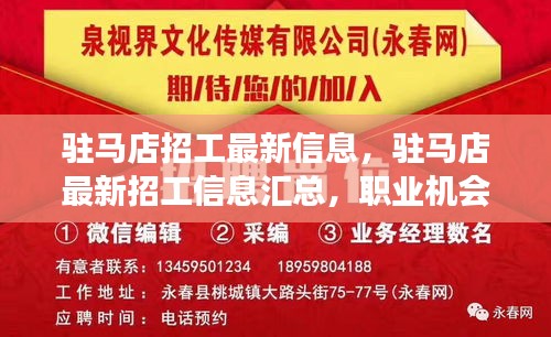 驻马店最新招工信息汇总，职业机会、发展前景展望与招工动态更新